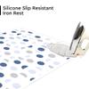 Encasa XO Ironing Mat/Pad (Large 48"x28") with 3mm Padding & Silicone Iron Rest for Steam Pressing on Tabletop or Bed - Heat Resistant, Portable, Quilting & Travel Blanket - Blue Moon view 2