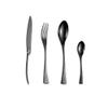 32 Piece Black Silverware Set for 8 Stainless Steel Flatware Sets Eating Home Kitchen for Cutlery Include Knife Fork Spoon Teaspoon Mirror Polished view 1