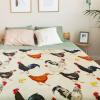 AISDE Chicken Blanket Gifts for Adults Mom, Farmhouse Decor for Home, Mothers Day Birthday Gifts for Mom Chicken Lovers Women, Soft Fuzzy Rooster Chicks Themed Throw for Bed Large 60x80 view 3