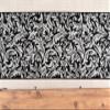 Custom Length, Non Slip Modern Leaves Pattern Carpet Runner Rug Mat for Entry Hallway Kitchen Laundry, 26 inch x 34 feet, Black & Silver view 4
