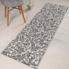 Custom Length, Non Slip Modern Leaves Pattern Carpet Runner Rug Mat for Entry Hallway Kitchen Laundry, 26 inch x 34 feet, Silver view 2