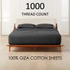 1000-Thread-Count-My-Egyptian-Giza-Cotton-Dream-Sheets-%-Pillow-Set, 4-Piece Giza Bed Sheet, Fits Mattress 21" Deep Pocket, 1000-TC High Thread Count Soft Giza Sateen Sheets - Short King, Dark Grey view 2