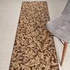 Custom Length, Non Slip Modern Leaves Pattern Carpet Runner Rug Mat for Entry Hallway Kitchen Laundry, 26 inch x 40 feet, Brown view 1