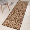 Custom Length, Non Slip Modern Leaves Pattern Carpet Runner Rug Mat for Entry Hallway Kitchen Laundry, 26 inch x 40 feet, Brown view 2