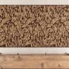 Custom Length, Non Slip Modern Leaves Pattern Carpet Runner Rug Mat for Entry Hallway Kitchen Laundry, 26 inch x 40 feet, Brown view 4