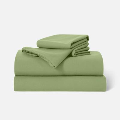1000-Thread-Count-My-Egyptian-Giza-Cotton-Dream-Sheets-%-Pillow-Set, 4-Piece Giza Bed Sheet, Fits Mattress 25" Deep Pocket, 1000-TC High Thread Count Soft Giza Sateen Sheets - Short Queen, Sage