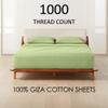 1000-Thread-Count-My-Egyptian-Giza-Cotton-Dream-Sheets-%-Pillow-Set, 4-Piece Giza Bed Sheet, Fits Mattress 25" Deep Pocket, 1000-TC High Thread Count Soft Giza Sateen Sheets - Short Queen, Sage view 2