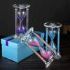 60 Minutes Sand Timers,Heart Shaped Crystal Hourglass, Sand Clock with Gift Box (Pink) view 4