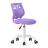 FurnitureR Desk Chair, Armless Home Office Task Chair with Mesh Padded Cushion, Swivel Study Computer Chair with Rolling Wheels for Children Kids Teens Students, Purple view 4