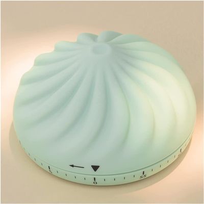 Creative Timer,Kitchen Timer, Mechanical Kitchen Cooking Timer Clock Loud Alarm Counters Manual TimerAssorted Colors Cute Buns Timers60 Minutes (Color : White) (Color : Green)