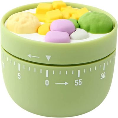 Creative Timer,Kitchen Timer,Fruit Yogurt Time Cooking Time Management,Mechanical Kitchen Timer, 60-Minute Wind Up Dial 360 Rotating Countdown (Color : D) (Color : A)