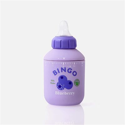 Creative Timer,Kitchen Timer, Baby Bottle, Cute Timers Mini Size 60 Minutes Mechanical Kitchen Cooking Timer Clock Loud Alarm Counters Manual Timer (Color : Yellow) (Color : Purple)