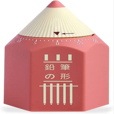 Creative Timer,Kitchen Timer, Cute Cooking Time Management, 60-Minute Wind Up Dial 360 Rotating CountdownPencil Mechanical Kitchen Timer (Color : B) (Color : A)