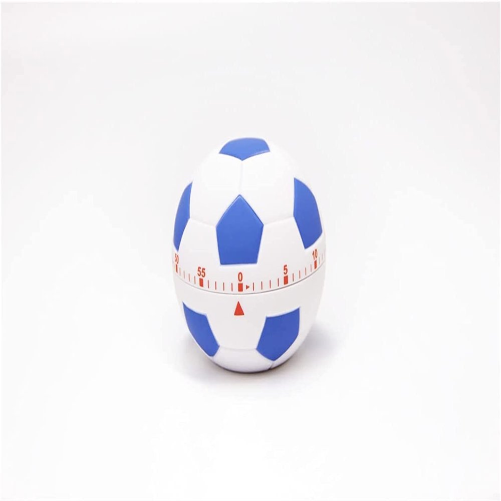 Creative Timer,Kitchen Timer, Football Timer,Time Cooking Time,60-Minute Wind Up Dial 360 Rotating CountdownMechanical Kitchen Timer (Color : Yellow) (Color : White)
