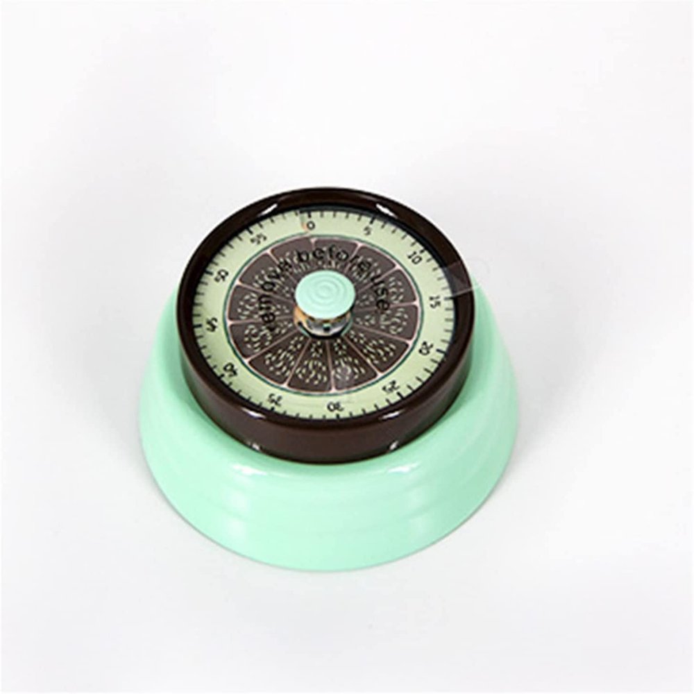Creative Timer,Kitchen Timer, Lemon Timer,Time Cooking Time 60-Minute Wind Up Dial 360 Rotating CountdownMechanical Kitchen TimerMagnetic Attraction (Color : Purple) (Color : Green)