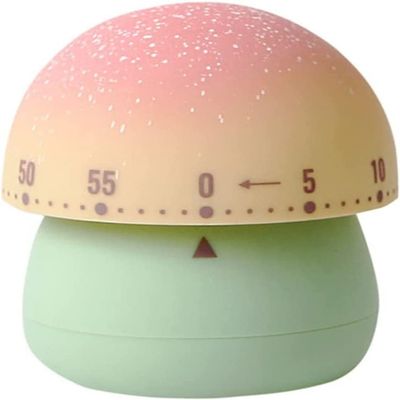 Creative Timer,Kitchen Timer, Dream Mushroom Time Cooking Time Management,Mechanical Kitchen Timer, 60-Minute Wind Up Dial 360 Rotating Countdown (Color : B) (Color : D)