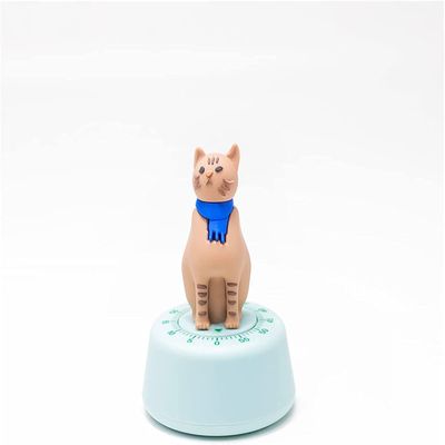 Creative Timer,Kitchen Timer, Lazy Cat,This Product Can Help You Very Well, Timers Kitchen Timer For Cooking, Up To 60 Minutes, Waterproof Timer (Color : Pink) (Color : Yellow)