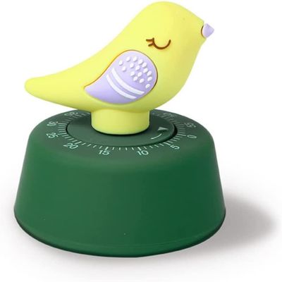 Creative Timer,Kitchen Timer, Chirp Bird Cute Cooking Time Management, 60-Minute Wind Up Dial 360 Rotating Countdown Mechanical Kitchen Timer (Color : B) (Color : C)