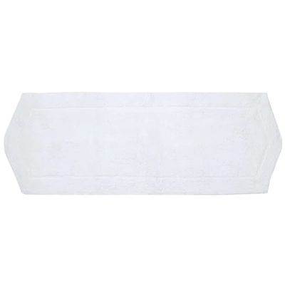 Cotton White Bathroom Rug Non Slip Rectangle Shape Size:22" W x 60" L Durable |Luxe Design Plush Tufted Pile, Dense& Thick Cushioned Touch Soft Feel Solid Color Pretty Easy-to-Clean Surface