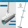 2 in 1 Cleaning Scrub Brush Grout Brush Scrapee 3 Poles 47.6'' Floor Scrub Brush with Long Handle V-Shape Stiff Bristle Brush Scrubber with Squeegee 120Rotate Magic Broom Brush for Bathroom Glass view 2