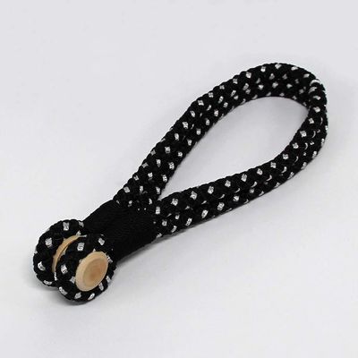 1Pc Magnetic Curtain Tieback Tie Backs Holdbacks Buckle Clip Strap Magnet Pearl Ball Curtain Hanging Belts Rods Rope Accessoires,Black,47cm