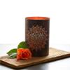 Candle Holders, Tabletop Centerpieces, Living Room, Patio, Garden, Events, Decorative, Rustic, Hurricane, Metal, Mandala, Black, Set of 3 view 3