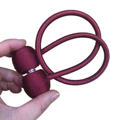 Pearl Magnetic Ball Curtain Tie Rope Creative Curtain Magnetic Rope Backs Holdbacks Buckle Clips Accessoires Home Decorations,red,China