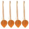 4 Pack Leaf Macrame Curtain Tiebacks Shaped Braided Curtain for Living Room Holdback Window Curtain Home Room Bedroom Decoration,11 view 1