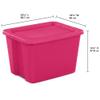 18 Gallon Tote Box Plastic, Fuchsia , Set of 8 view 2