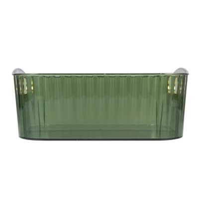 NUOBESTY Desktop Storage Box Small Items Organizer for Cosmetics Stationery Sundries Transparent Rounded Edges for Home Office School Use