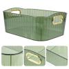 NUOBESTY Desktop Storage Box Small Items Organizer for Cosmetics Stationery Sundries Transparent Rounded Edges for Home Office School Use view 2