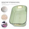 NUOBESTY Desktop Storage Box Small Items Organizer for Cosmetics Stationery Sundries Transparent Rounded Edges for Home Office School Use view 4