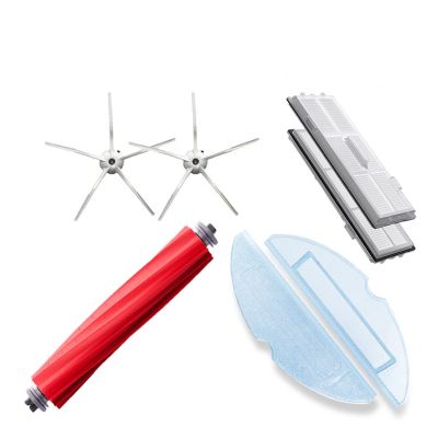 CRNVR Compatible with Roborock S7 S7 Maxv Hepa Filter Detachable Rubber Main Brush Vibration Mop Silicon Side Brush Accessory Robotic Parts (Color : Pack v1)