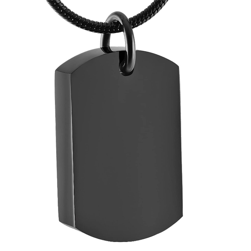 SHEIL Blank ID Tag/Dog Tag Free Engrave - Stainless Steel Pet Ashes Keepsake Memorial Urn Pendant - Cremation Jewelry,2