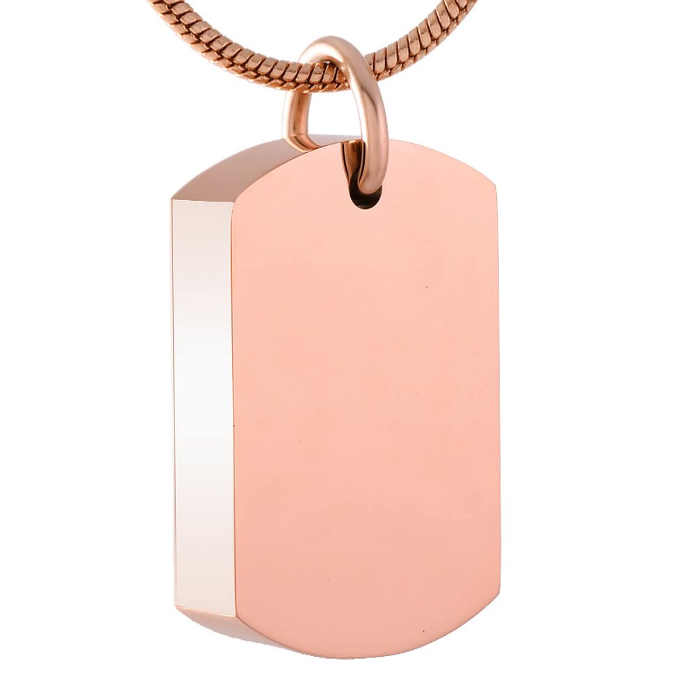 SHEIL Blank ID Tag/Dog Tag Free Engrave - Stainless Steel Pet Ashes Keepsake Memorial Urn Pendant - Cremation Jewelry,3