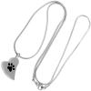 SHEIL Different Shape PET ASH Keepsake Memorial URN Jewelry - SATINLESS Steel PAW Print Heart/Dog TAG/Cross Cremation Necklace,1 view 2