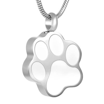 SHEIL Pet Memorial Jewelry Urn Pendant - Choose from 7 Colors - Keepsake Paw Pet Memorial Cremation Jewelry for Dog,Cat,Animal Ashes,7