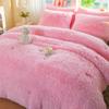 chovy Faux Fur Plush Light Pink Comforter Sets King - Ultra Soft Shaggy Flannel Velvet Fluffy Fuzzy 3PC Bedding Set Comforter x 1 Pillowcases x 2 view 3