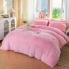 chovy Faux Fur Plush Light Pink Comforter Sets King - Ultra Soft Shaggy Flannel Velvet Fluffy Fuzzy 3PC Bedding Set Comforter x 1 Pillowcases x 2 view 4