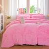 chovy Faux Fur Plush Pink Comforter Sets King - Ultra Soft Shaggy Flannel Velvet Fluffy Fuzzy 3PC Bedding Set Comforter x 1 Pillowcases x 2 view 2