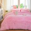 chovy Faux Fur Plush Light Pink Comforter Sets Full/Queen - Ultra Soft Shaggy Flannel Velvet Fluffy Fuzzy 3PC Bedding Set Comforter x 1 Pillowcases x 2 view 3