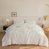 chovy Faux Fur Plush White Comforter Sets King - Ultra Soft Shaggy Flannel Velvet Fluffy Fuzzy 3PC Bedding Set Comforter x 1 Pillowcases x 2 view 1