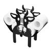 Acofuns Black Cow Elk Sun Flower Toilet Roll Holder Paper Bathroom Free Standing Storage view 1