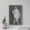 Textured Paper - Pierrot Laughing - Famous Mime Jean Gaspard Baptiste Duburau Photo (1855) - Vintage Photograph, Photo, Poster, Print, Art Gift, Wall B&W - Size: 18 x 12 Inches view 3