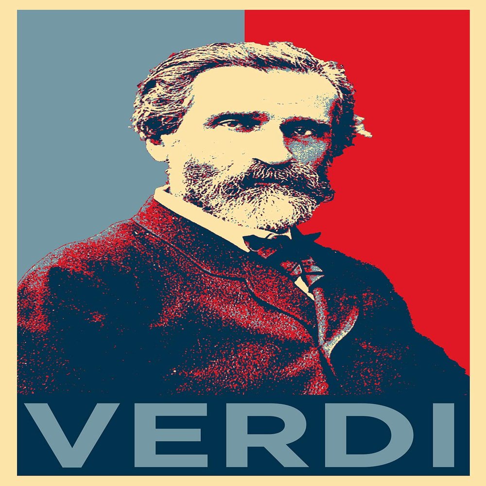 Textured Paper - Giuseppe Verdi Art Print 'Hope' - Photo Poster Gift - Size: 18 x 12 Inches