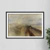 Textured Paper - J. M. W. Turner - Rain Steam and Speed (1844) - Painting Photo Poster Print Art Gift - Joseph Mallord William Turner RA - Size: 18 x 12 Inches view 3