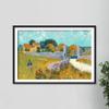 Textured Paper - Vincent Van Gogh - Farmouse in Provence (1888) Photo Poster Art Print Painting - Size: 18 x 12 Inches view 3
