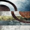 Textured Paper - Original Abstract Art DISJOINTED Circles Glossy Print Artistic Photo Poster Gift Texture - Size: 18 x 12 Inches view 1