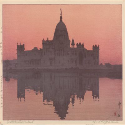 Textured Paper - Hiroshi Yoshida - Victoria Memorial (1931) Photo Poster Painting Art Print - Size: 18 x 12 Inches