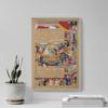 Textured Paper - Basawan - Tumanba Khan, His Wife and his Nine Sons/Folio from a Chingiznama Book of Genghis Khan (1596) Photo Poster Painting Art Print - Size: 18 x 12 Inches view 3